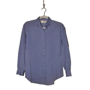 DIANE VON‎ FURSTENBERG $275 Vintage Textured Pattern Collared Button Down Small